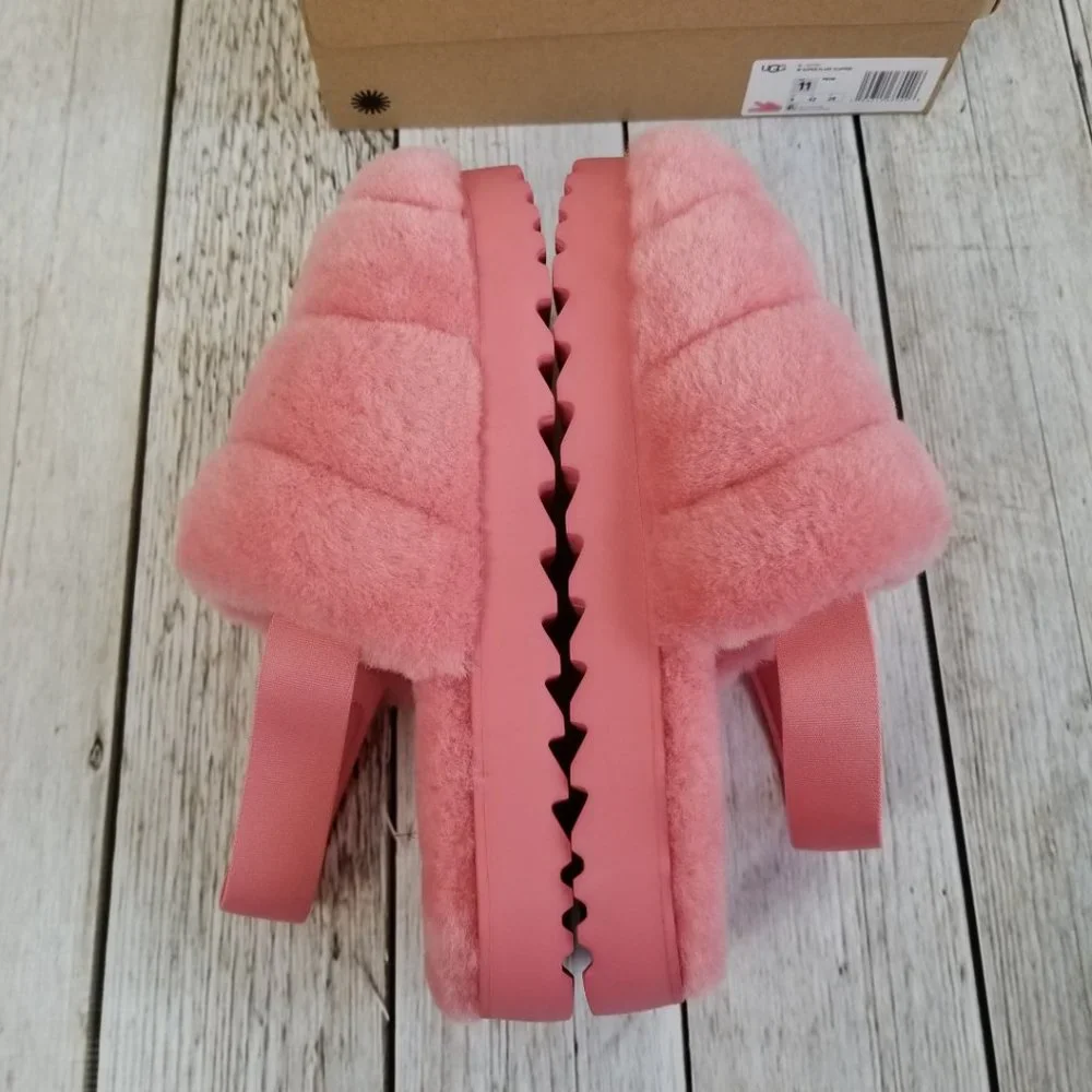 UGG Super Fluff Slipper Size 11 Pink New - Picture 6 of 10